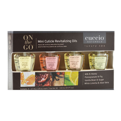 Cuccio - Revitalizing Cuticle Oil Mini 4pc Box 0.125 oz - Nail Treatment at Beyond Polish