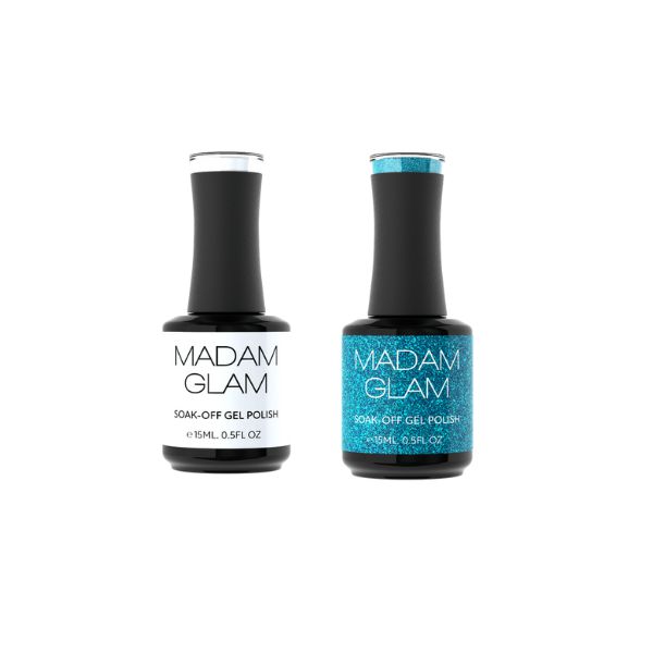 Madam Glam - Gel Polish - Bold White & Bright Blue - Gel Polish at Beyond Polish