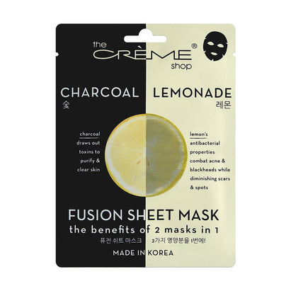 The Creme Shop - Charcoal & Lemon Fusion Sheet Mask - Face at Beyond Polish